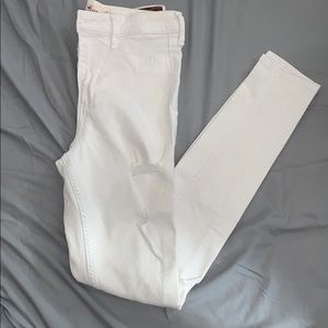 ripped white hollister jeans